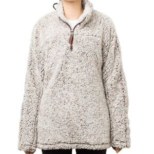 Women’s 1/4 Zip Frosty Pile Tipped Sherpa Pullover